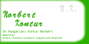 norbert kontur business card